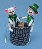 Annalee 3" Wishing Well Couple Mice - Mint - 150509