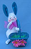 Annalee 6" Bunny with Aqua Basket - Mint - 152307