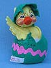 Annalee 5" Duck in Green Egg - Signed - Mint - 153288gs