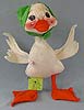 Annalee 12" White Country Duck with Green Kerchief - Excellent - 155083a