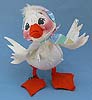 Annalee 12" White Country Duck with Pastel Stripe Kerchief - Mint - Signed - 155084s