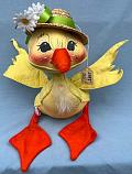 Annalee 12" Yellow E.P. Duck with Hat - Good - 155291a