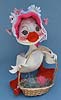 Annalee 12" E.P. Duck with Basket - Near Mint - Signed - 155585s
