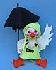 Annalee 5" Duck with Raincoat & Umbrella - Very Good - 156092a