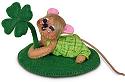 Annalee 3" Lucky Lil Mouse with Shamrock 2024 - Mint - 160024