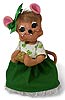 Annalee 6" St. Patrick's Girl Mouse 2019 - Mint - 160419