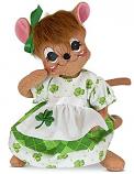 Annalee 6" Irish Girl Mouse 2020 - Mint - 160620