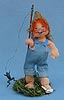 Annalee 7" Fishing Boy - Very Good - 162583a