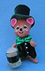 Annalee 6" Irish Boy Mouse Holding Mug of Beer - Mint - 171104