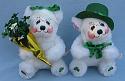 Annalee 8" St. Patricks Boy & Girl Bears - Excellent - 172304-172504