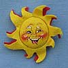 Annalee 3" Sunshine Pin with Red Backing - Mint - 181090