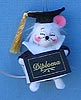 Annalee 3" Graduate Mouse Ornament - Mint - 198904xx