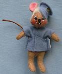 Annalee 3" Mailman Mouse Ornament - Prototype - Mint - 199396p