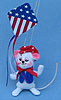 Annalee 3" Patriotic Kite Mouse Ornament - Mint - 199703ox