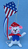 Annalee 3" Patriotic Kite Mouse Ornament - Mint - 199703