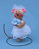 Annalee 3" Bride Mouse - Closed Mouth - Mint - 199896ox