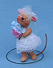 Annalee 3" Bride Mouse - Closed Eyes - Mint - 199896xo