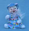Annalee 4" Easter Parade Girl Kitty Cat - Mint - 200808