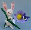 Annalee 6" Bunny with Purple Daisy & Butterfly 2015 - Mint - 200915