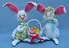 Annalee 5" Easter Basket Bunny Couple - Mint - 201112