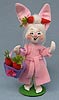 Annalee 6" Easter Morning Bunny in Bathrobe & Curlers 2014 - Mint - 201114