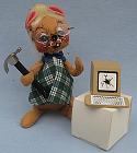 Annalee 7" Secretary Mouse with Computer - Excellent - 201291b