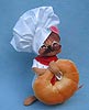Annalee 7" Baker Chef Mouse Holding Croissant - Mint - 201391