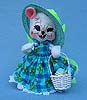 Annalee 6" Spring Girl Mouse - Mint - 201608