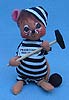 Annalee 7" Prisioner Jail House Mouse - Mint / Near Mint - 202994
