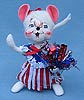 Annalee 7" Patriotic Girl Mouse - Mint - 203303ooh