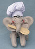 Annalee 7" Elephant Chef Holding Wooden Spoon - Mint  - 203310