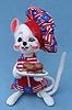 Annalee 6" Patriotic Barbecue Mouse with Hamburgers - Mint - 204405