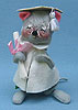 Annalee 7" Graduation Mouse in White - Mint - 209580x