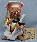 Annalee 7" Graduation Mouse in White - Mint  - 209595sqxt