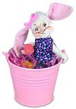 Annalee 5" Easter Bucket Bunny 2022 - Mint - 210522