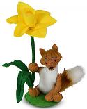 Annalee 4" Fox with Daffodil 2020 - Mint - 210720