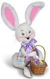 Annalee 12" Easter Bunny with Basket 2023 - Mint - 212223