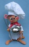Annalee 7" Chef Mouse Holding Wisk and Bowl - Near Mint - 212595ss