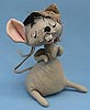 Annalee 10" Country Boy Mouse George - Very Good - Signed - 223464s