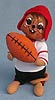 Annalee 7" Football Mouse - Mint  - 232910ftball