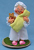 Annalee 7" Bedtime Girl in Bathrobe with Teddy Bear - Mint / Near Mint - 235394