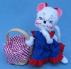 Annalee 7" Patriotic Picnic Girl Mouse - Mint - 237502oxt