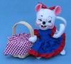 Annalee 7" Patriotic Picnic Girl Mouse - Mint - 237502