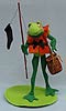 Annalee 10" Fishin' Freddy Frog - Excellent - 240398a