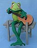 Annalee 10" Frog with Wooden Guitar on Dock - Mint - 240487gs