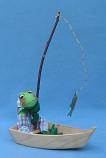 Annalee 10" Frog in Boat - Mint - 240892