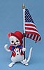Annalee 6" Patriotic Boy Mouse Holding Flag - Mint - 242307