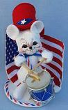 Annalee 5" Patriotic Drummer Mouse - Mint - 250110oxt