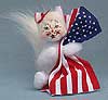 Annalee 4" Patriotic Kitty Cat Holding Flag 2014 - Mint - 250114
