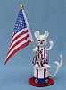 Annalee 5" Patriotic Mouse on Hat - Mint - 250210